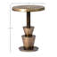 Table d'appoint en aluminium Balter, laiton antique