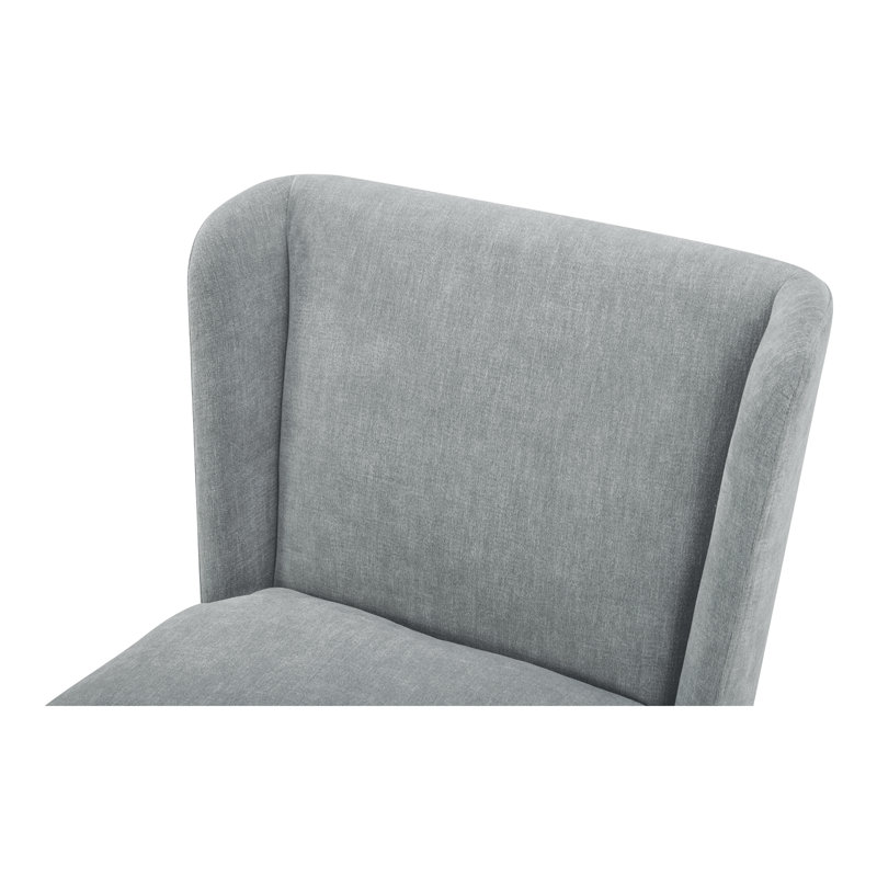 Corabeth Upholstered Rolling Dining Chair, Capri Sapphire
