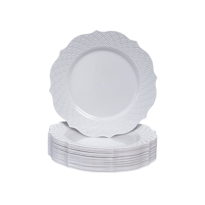 Assiette à dessert jetable en plastique robuste