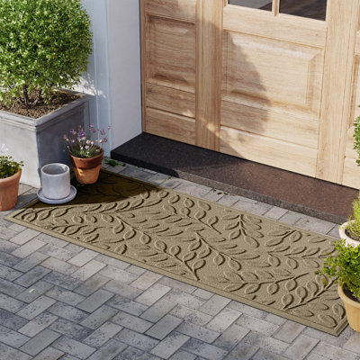WaterHog Brittney Leaf 22 in. x 60 in. Indoor Outdoor Runner Doormat