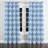 Boho Room Darkening Curtains - Contemporary Boho Blue And White Cloud Chevron Grommet Curtain - 1 Panel-1085774901-1085774902