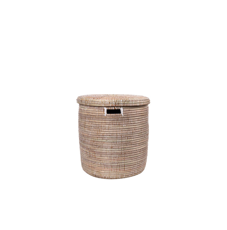 Dou Boho Basket, White Basket with No Leather