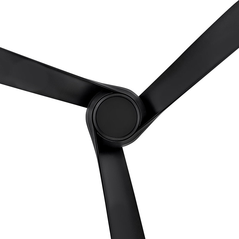 Ventilateur de plafond Hinkley Tiburon, Noir mat, Noir mat
