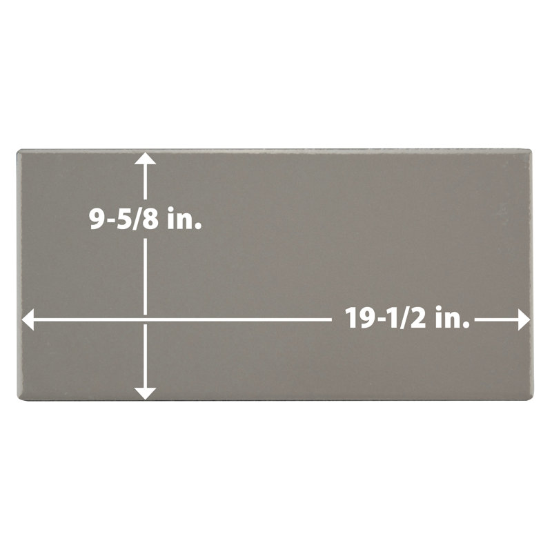 Brique Piscina 9 5/8 po X 19 1/2 po Carreau de porcelaine pour plancher et mur, Gris