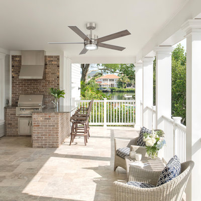 52" Javonnie 5 - Blade Standard Ceiling Fan with Remote Control and Light Kit Included