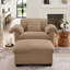 Fauteuil d'appoint simple en tissu de velours avec repose-pieds-283172576