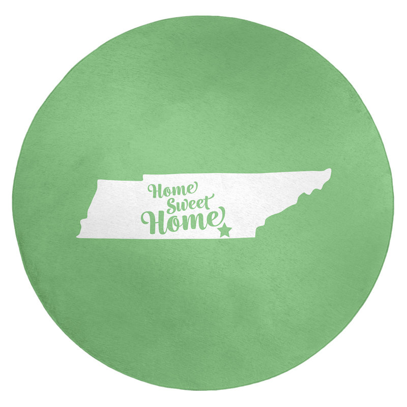 Tapis en poly-chenille chattanooga à la maison, Rond 5 pi