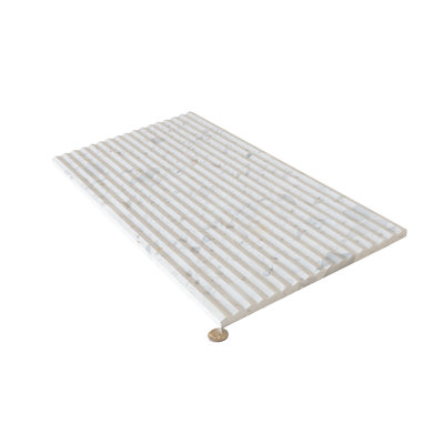 Grand carrelage mural linéaire texturé Terrazzo de 12 po x 24 po Terraforma (7,75 pieds carrés / caisse, paquet de 4)