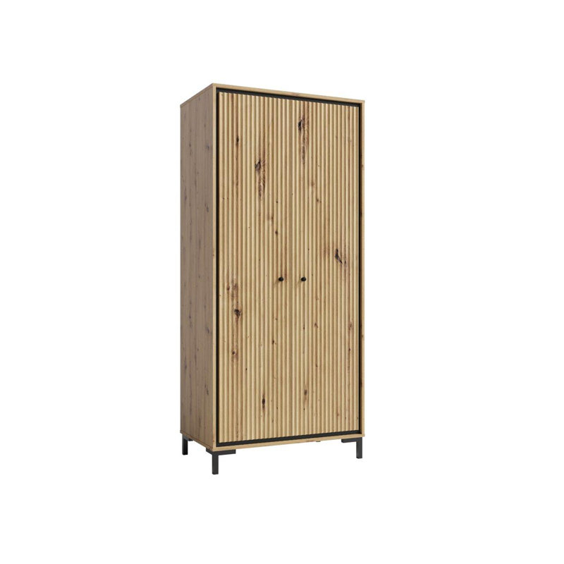 Vasilikos 2 Door Wardrobe, Oak Artisan