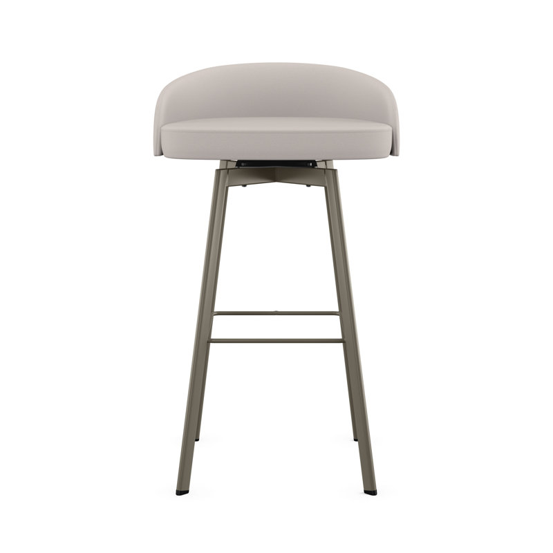 Tabouret de bar et de comptoir pivotant Bethanee, Tabouret de comptoir (siège d'une hauteur de 26 p, Crème, Gris