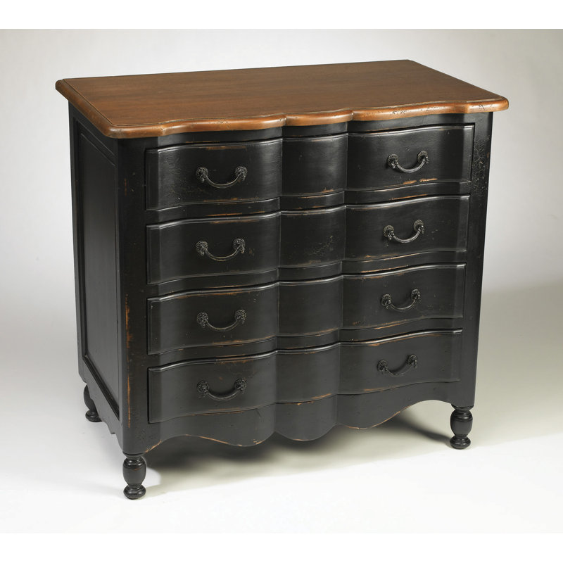 Commode décorative 4 tiroirs, Noir