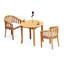 3 Pcs Grade-A Teak Wood Dining Set: 36" Round Table And 2 Lenong Arm Chairs #11LN0702-1737701182