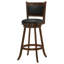 Tabouret pivotant en châtaignier et noir (ensemble de 2)