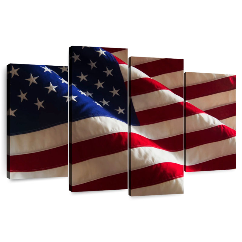Borges Rippled American Flag, 42" H x 68" W
