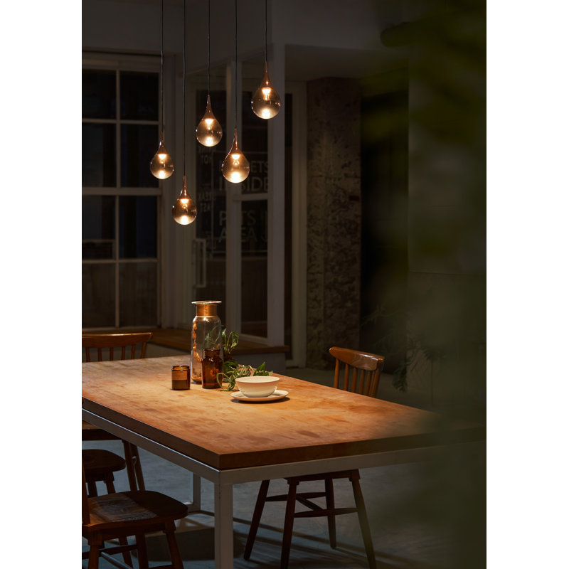 Paopao Elegant Copper LED Kitchen Island Pendant, 43.3 in