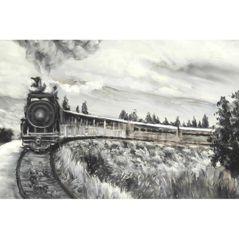 Steam engine train Bath Mat with Non-Slip Backing - Quick Dry Memory Foam Bathroom Rug - Absorbent - Modern Plush Spa-Style - Machine Washable