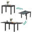 Colbe Outdoor Extendable Rectangular Aluminum Dining Table