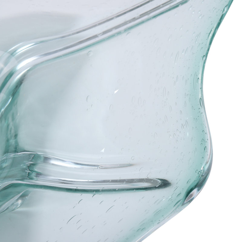 Handmade Glass Decorative Bowl, Teal
