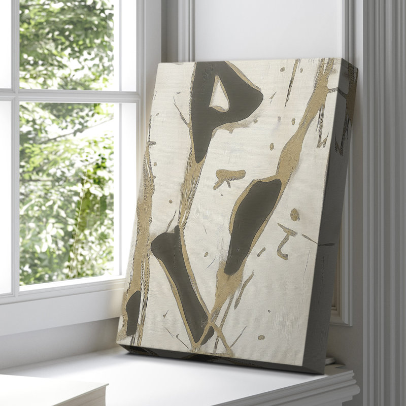 Toile tendue avec châssis abstrait LIX Gallery - prêt à être accroché , H 36 po x l 24 po