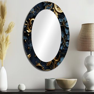 Miroir mural bohémien ovale en cachemire