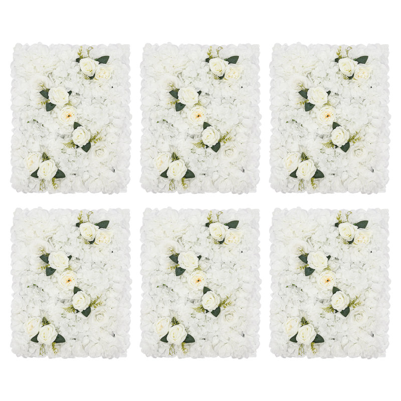 Panneau mural Silk Roses, Blanc, H 7 po x l 16 po x P 23 po