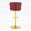 Chaise de bar rotative moderne réglable avec dossier et hauteur réglable (2 pièces)-2141448158-2141448153