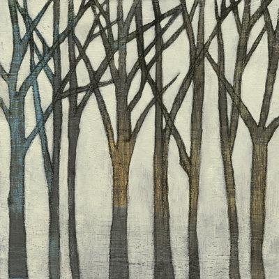 Birch Line II by Jennifer Goldberger - Wrapped Canvas Painting