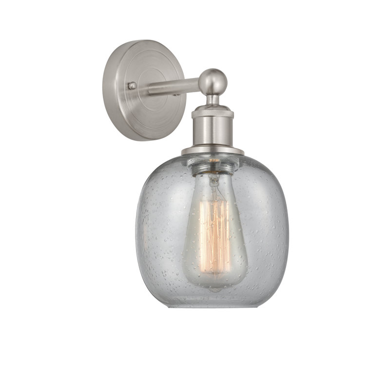 Cheraw Armed Sconce, Seedy, Brushed Satin Nickel