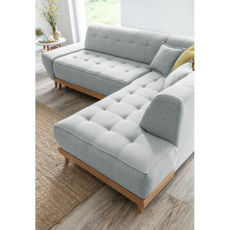 Dazzling Daisy Corner Sofa Bed, Right Hand Facing, Light Grey