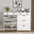 Narrow Large Shoe Storage Cabinet 3 Flip Drawers 2 Top Drawers For Entryway Hallway-1276533821