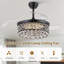 48" Dimmable Crystal Ceiling Fan With Led Lights And Remote Control-865544063