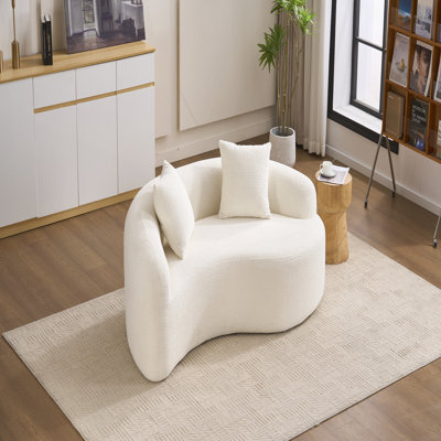 S-Curved Dual-Depth Loveseat, Full Compression Sponge Sofa Chenille, Modular Design for Small Spaces, 300 lbs Capacity, 66.9\
