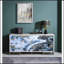 Console Liam Blue Marble Paint & Chrome
