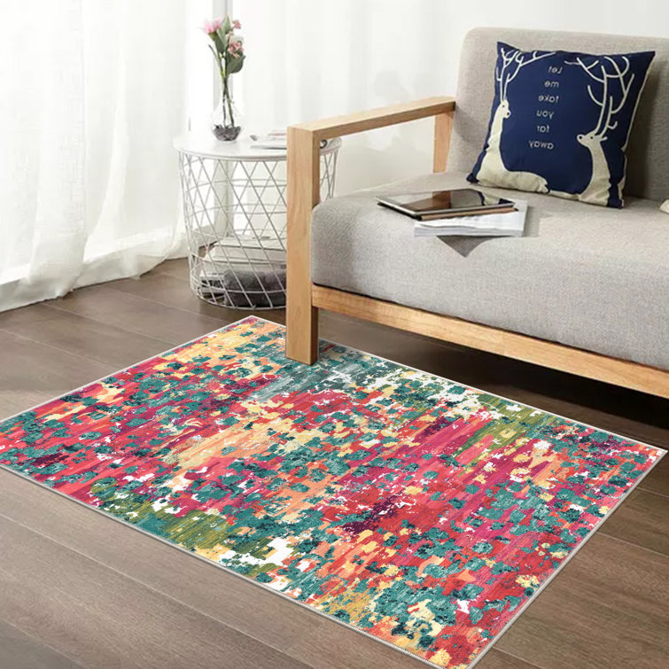 Jikai Washable Abstract Indoor Rug