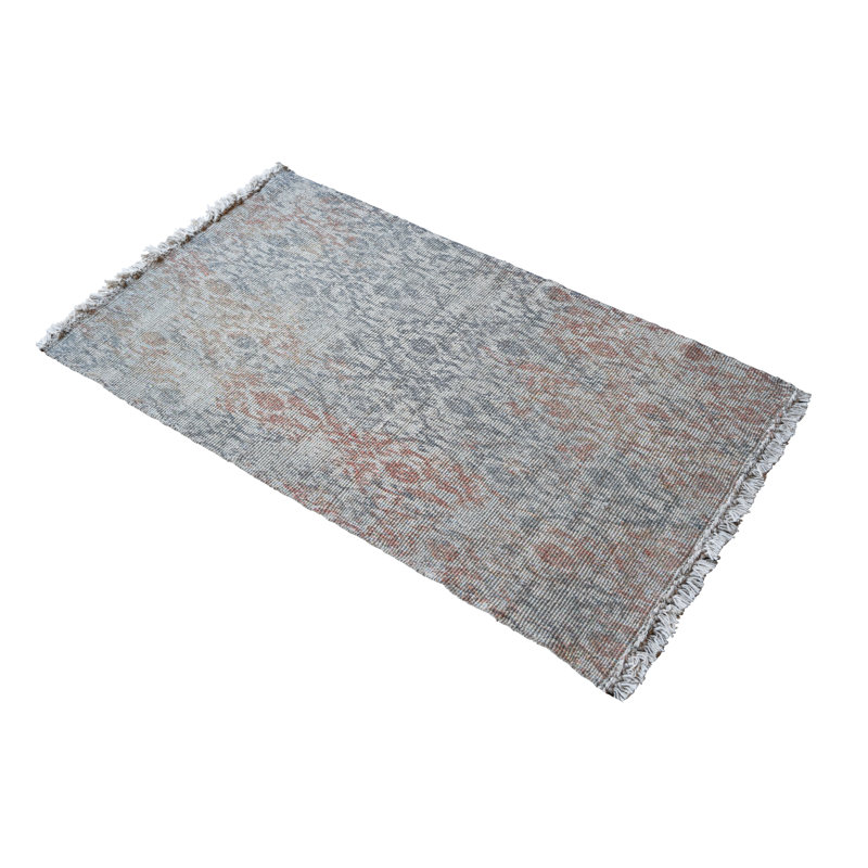 Tapis d'entrée 45 po x 27 po, Gris / Orange