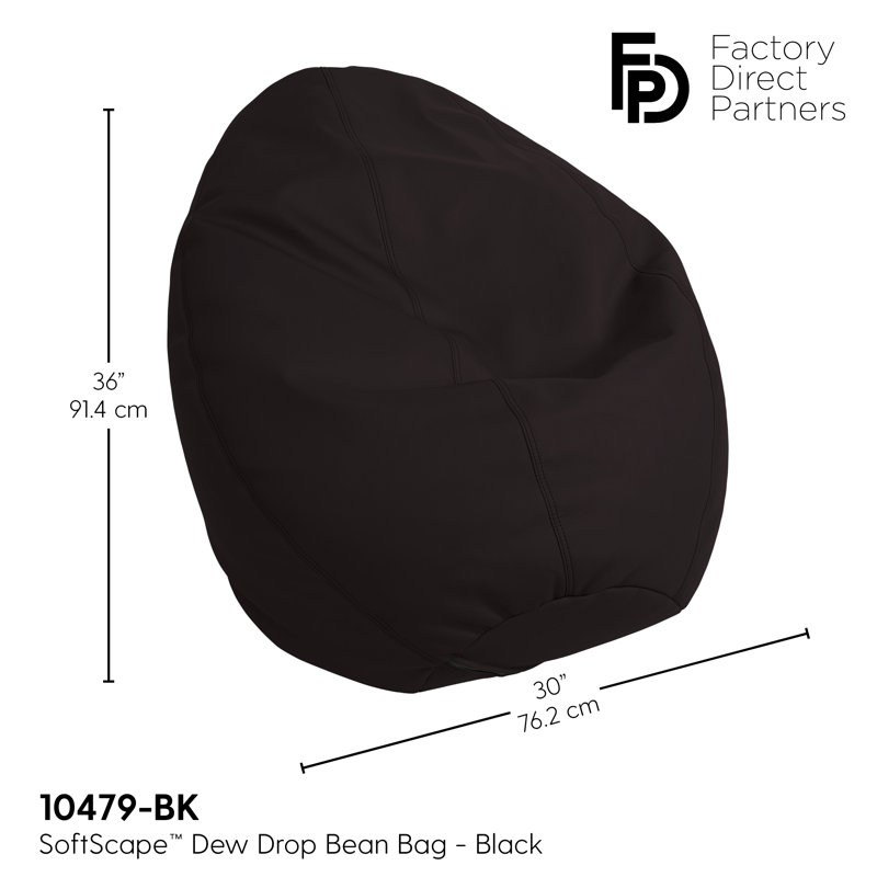 Fauteuil à billes SoftScape Dew Drop, Noir