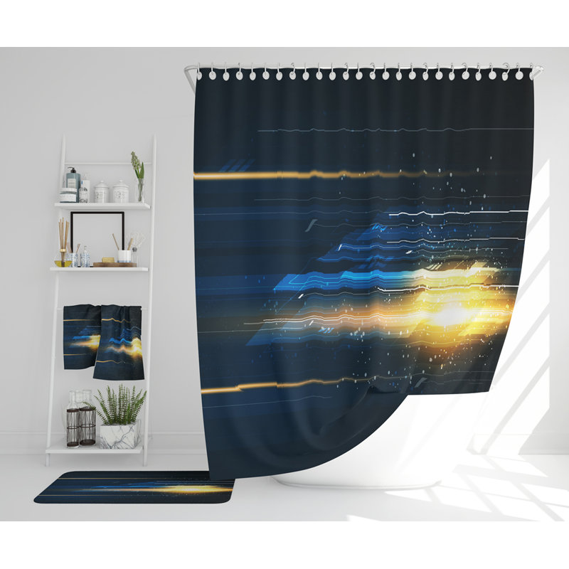 Nayela Polyester Shower Curtain Set