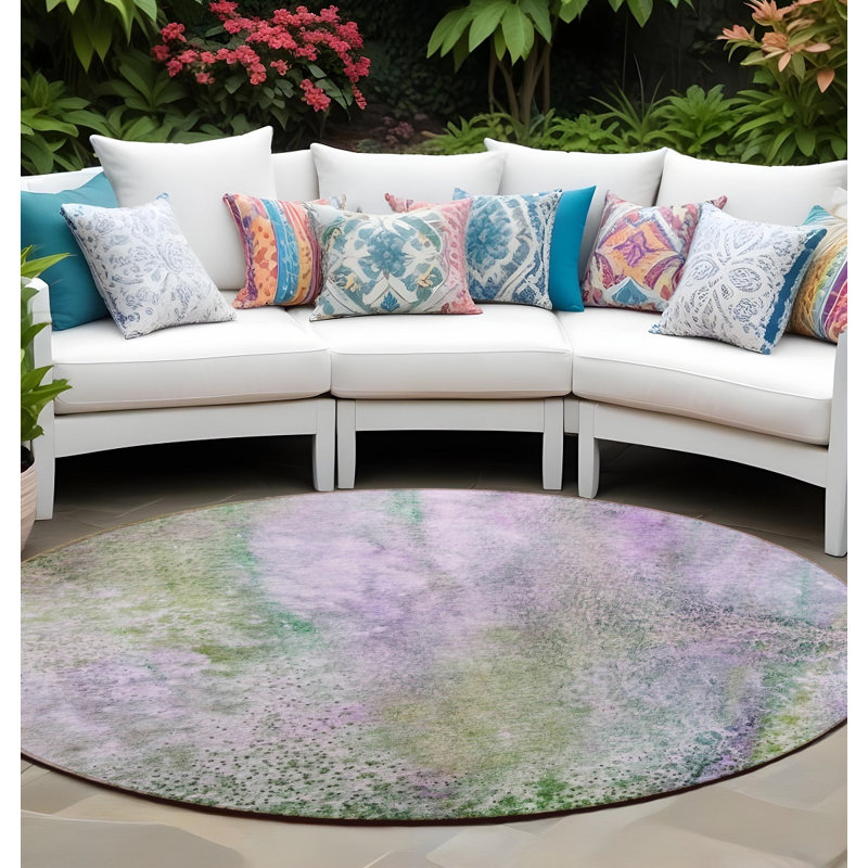Tapis d'intérieur rond 8 po