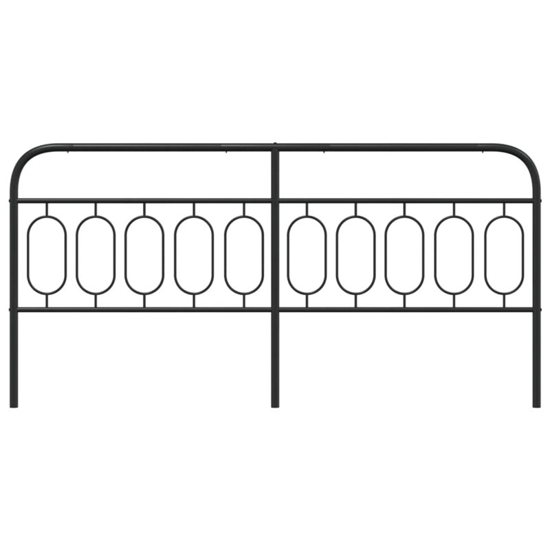Vidaxl Metal Headboard, Black, 100cm H x 206cm W x 3cm D