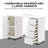 47.2'' Makeup Vanity Desk, Classic Nail Desk with Drawer Cabinet and Wheels-92620374