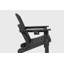 Chaise Adirondack pliante en PEHD avec porte-gobelet double - Chaise Adirondack en composite avec texture bois - Gris