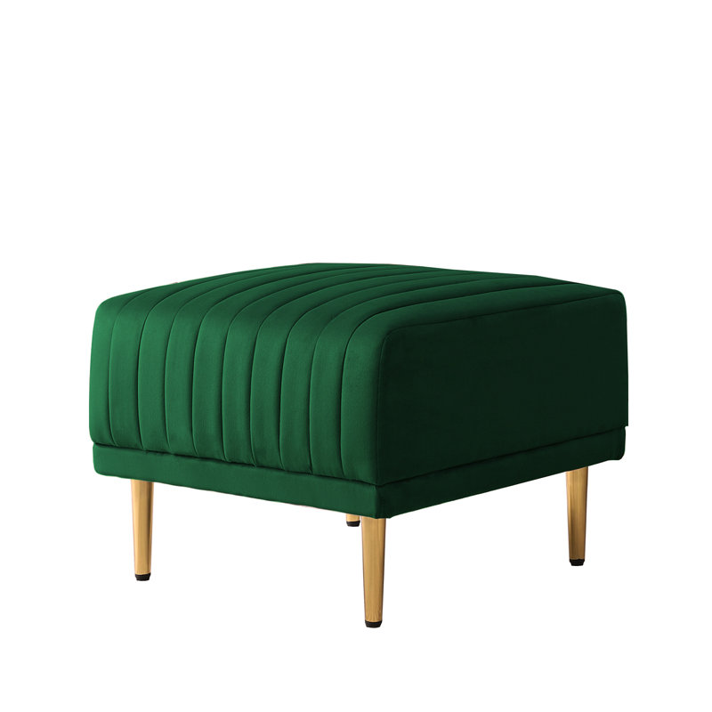 Banc repose-pieds pour grands canapés ou canapés de salon en velours vert