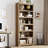 Farmhouse Bookcase with Adjustable Shelves, Floor Standing Open Display Storage Rack, Anti-Slip Design-522821313-522821314
