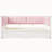 YDT Twin XL to King Daybed with Two Storage Drawers and Upholstered Backrest, White and Pink