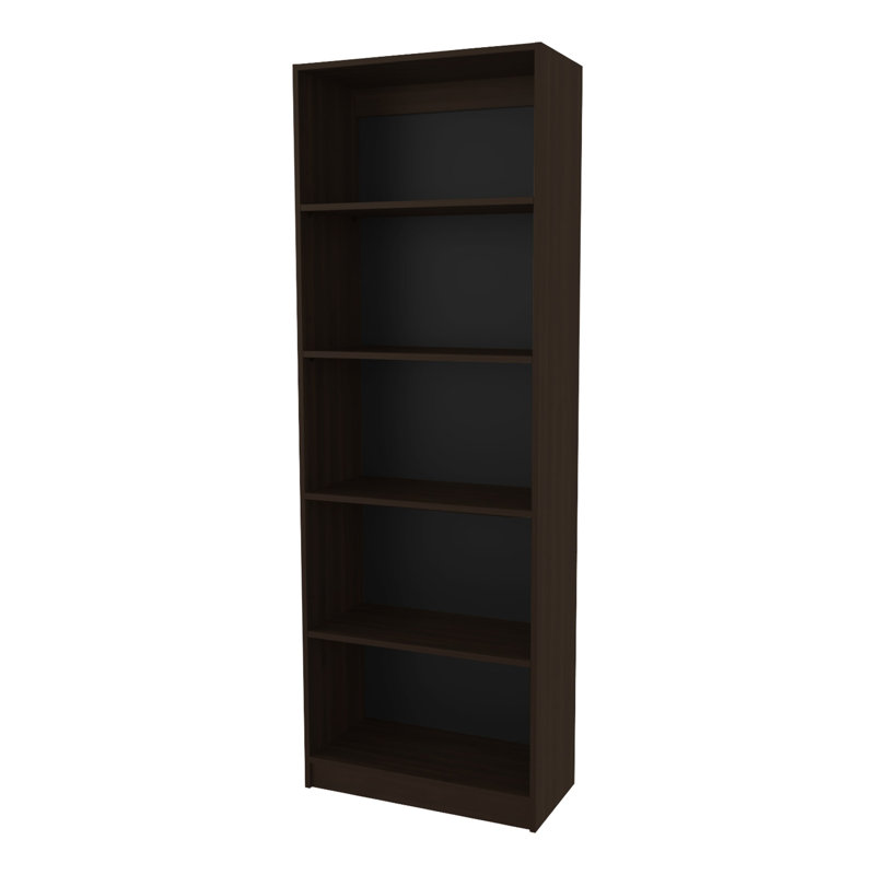 Bibliothèque avec rangement ouvert et 5 tablettes, H 71 po x l 24,7 po x P 11,8 po