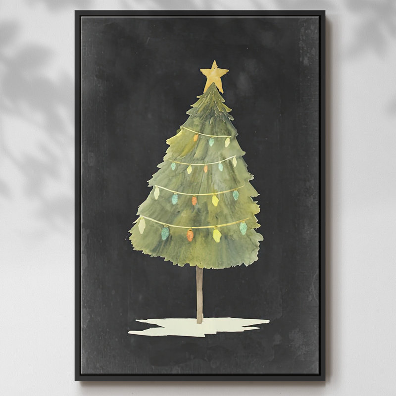 Lueur de Noël I, Noir, H 25 po x l 17 po x P 1,5 po