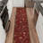 Homeline Non-Slip Rubberback Floral Leaves Indoor Runner Rug, Dark Red-1698707245-1699440360