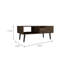 Warm Brown Particle Board Coffee Table with Drawer and Open Shelf, Rectangular Living Room Centre Table