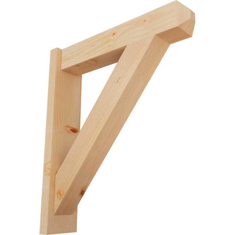 Artisan traditionnel en bois rustique, P 24 po x H 28 po, Sapin Douglas de 5 1/2 po (lisse)