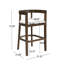 Tabouret de comptoir en bois d'hévéa Gurseese-875389641-875389640